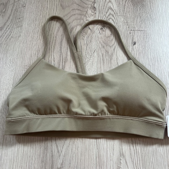 NWT Lululemon Flow Y Bra Nulu Light Support, A–C Cups-Sheer Oak Sz. 8 - Picture 7 of 7